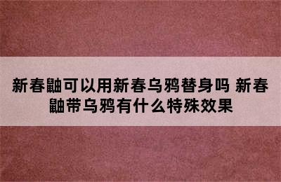 新春鼬可以用新春乌鸦替身吗 新春鼬带乌鸦有什么特殊效果